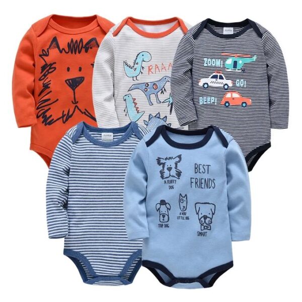 UNISEX BOYS 5 PCS Bodysuit Set - Image 2