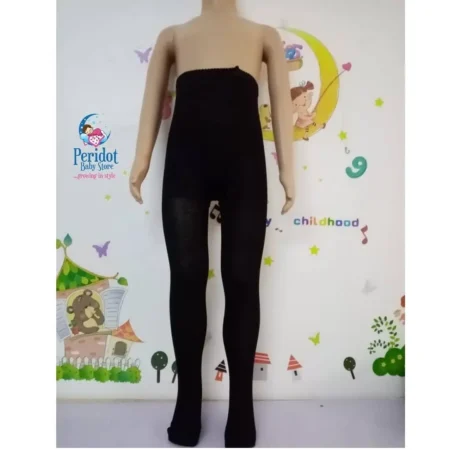 GIRLS LACE STRETCH STOCKINGS - BLACK (S)1-3YRS