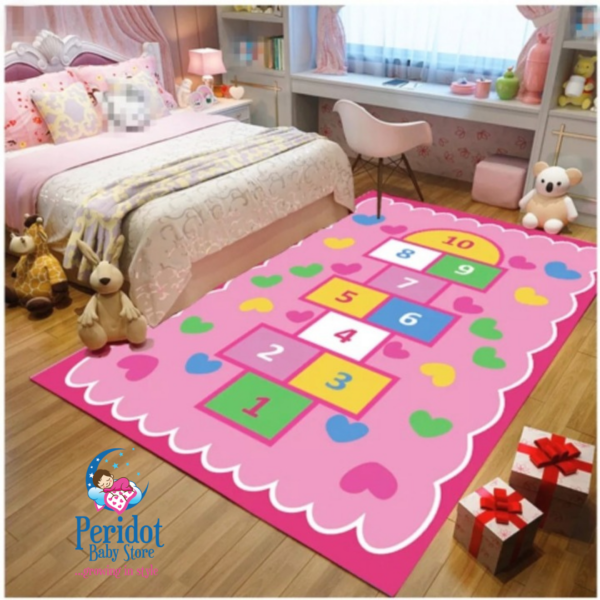 BABY CARPET-PINK NUMBERS