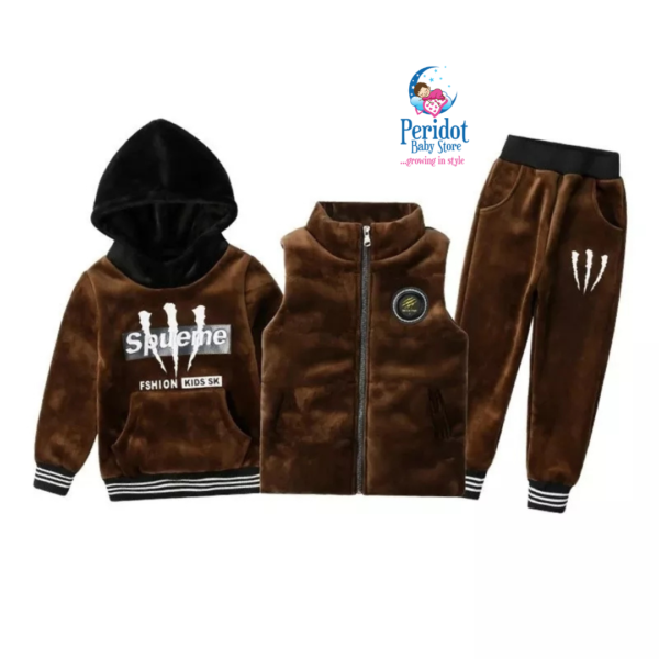 BOYS 3PCS BROWN SET B202228 - Image 2