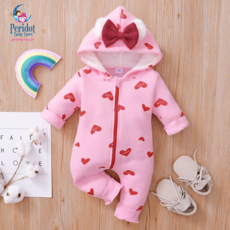 GIRLS ROMPER PINK BOW 2023511