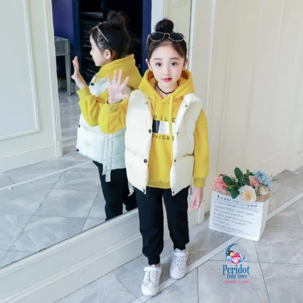 UNISEX 3PCS WARM SET YELLOW WHITE 2023502