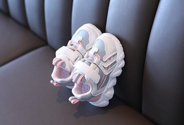 GIRLS SNEAKERS WHITE PINK N75-372 - Image 2