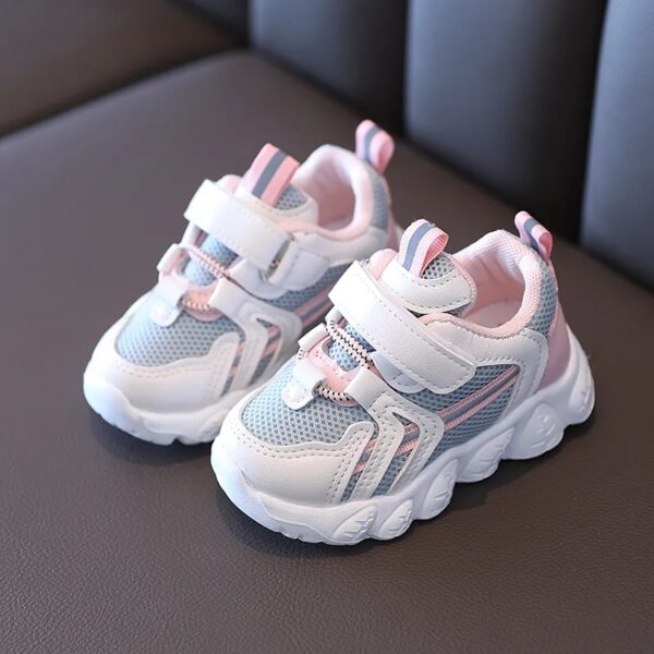 GIRLS SNEAKERS WHITE PINK N75-372