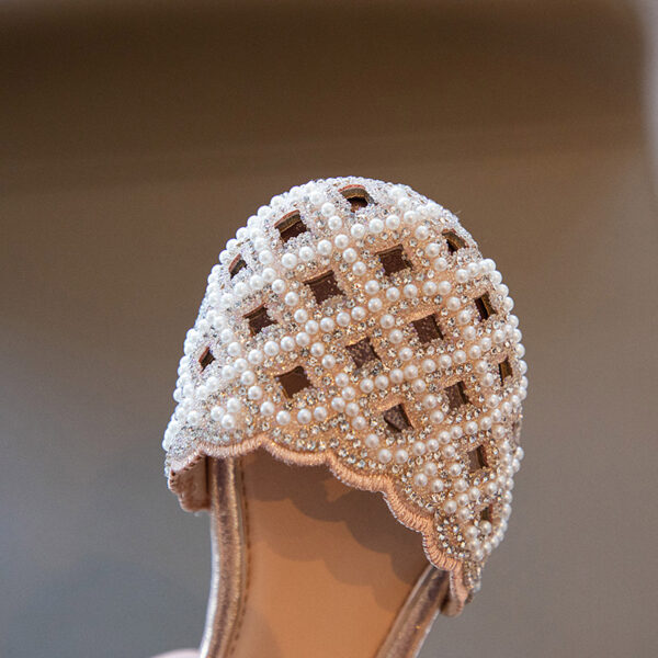 GIRLS DOLL SHOES WITH PEARL DETAIL N75-109 - Image 4