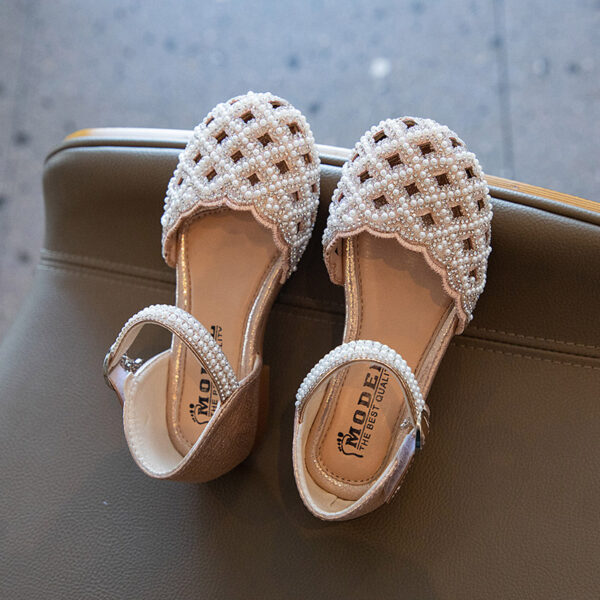 GIRLS DOLL SHOES WITH PEARL DETAIL N75-109 - Image 2