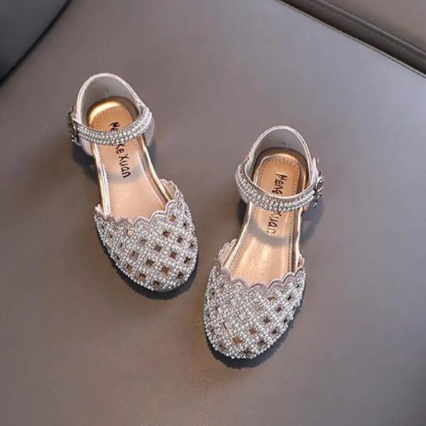 GIRLS DOLL SHOES WITH PEARL DETAIL N75-109 - Image 5