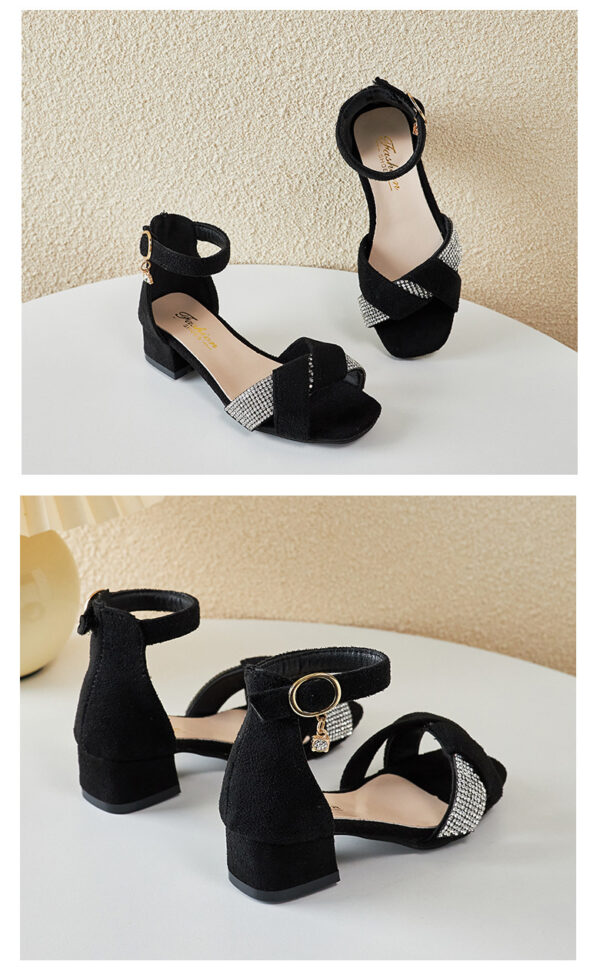 GIRLS HEEL SANDAL BLACK SH-2156 - Image 2
