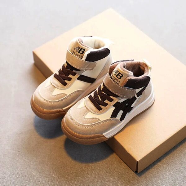BOYS SNEAKERS BROWN WHITE SH-2250 - Image 2