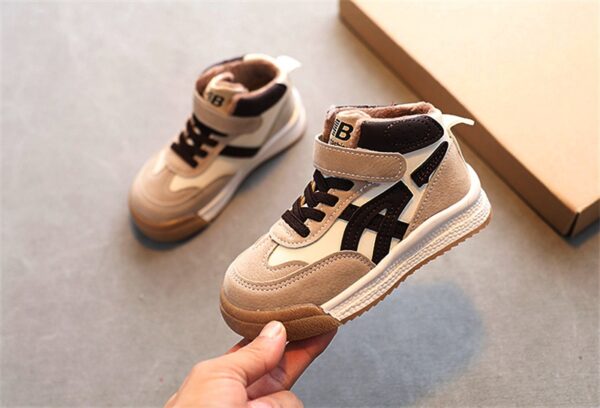 BOYS SNEAKERS BROWN WHITE SH-2250