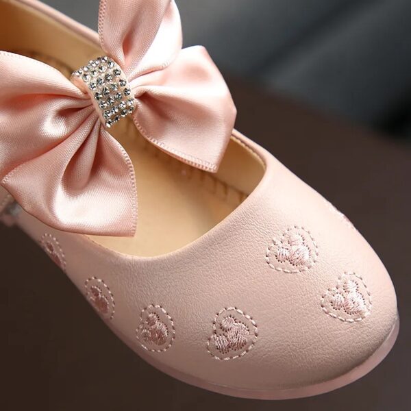 GIRLS DOLL SHOES PINK BOW N75-760 - Image 2