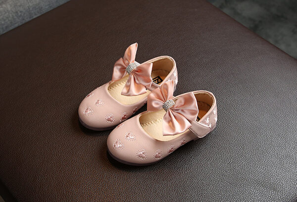 GIRLS DOLL SHOES PINK BOW N75-760 - Image 3