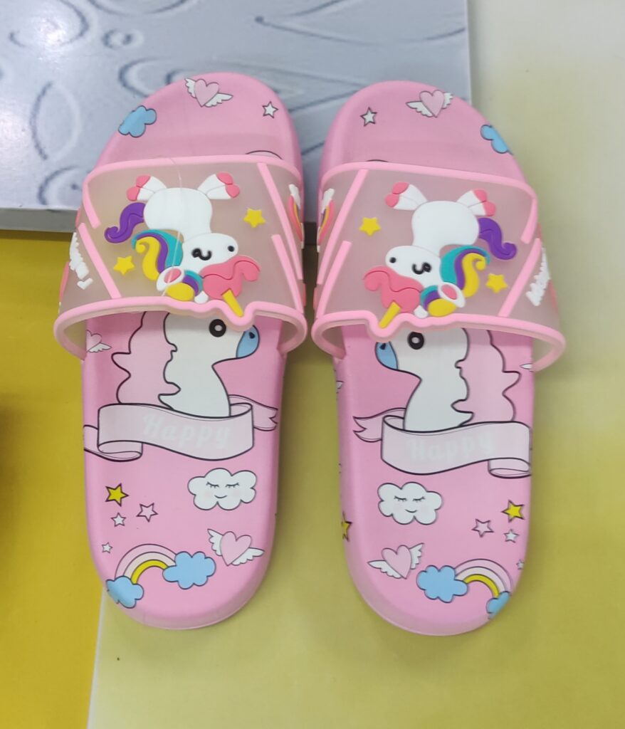 GIRLS UNICORN SLIDES PINK N75-066