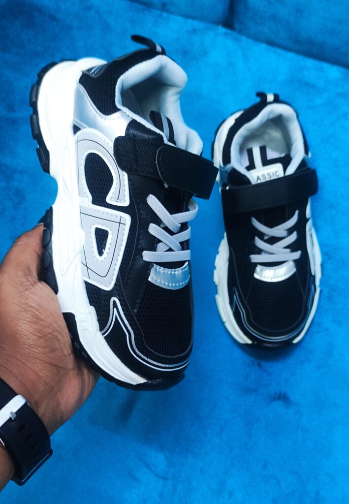 BOYS SNEAKERS GREY BLACK SH-2398