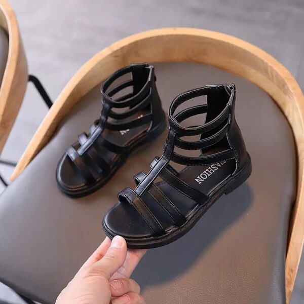 GIRLS GLADIATOR SANDAL BLACK S-30978