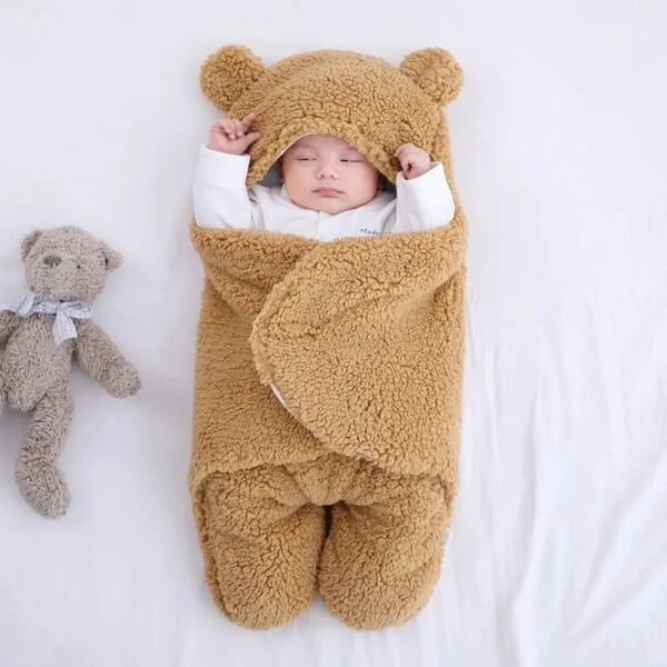 BABY SWADDLE/ SLEEPING BAG - BROWN 6M