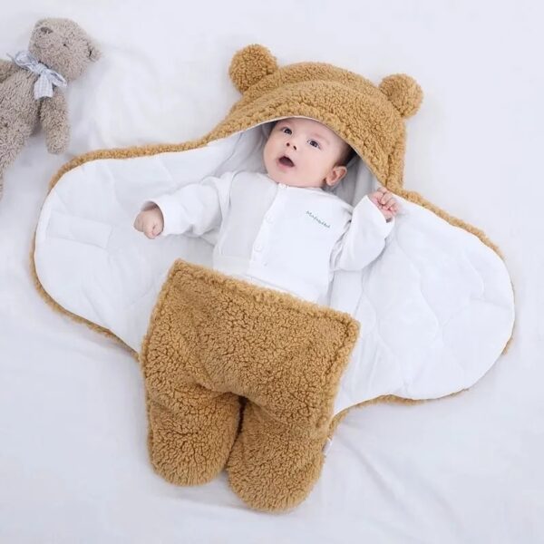 BABY SWADDLE/ SLEEPING BAG - BROWN 6M - Image 2