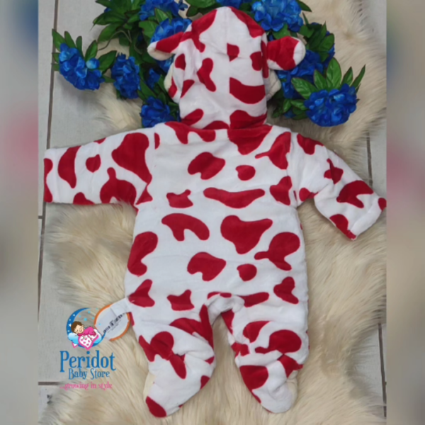 HEAVY BABY ROMPER-REDWHITEDOTTED 6M - Image 2