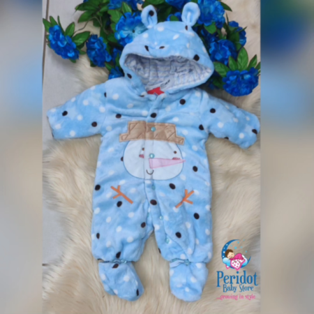 HEAVY BABY ROMPER OPEN LEG-BLUE6M