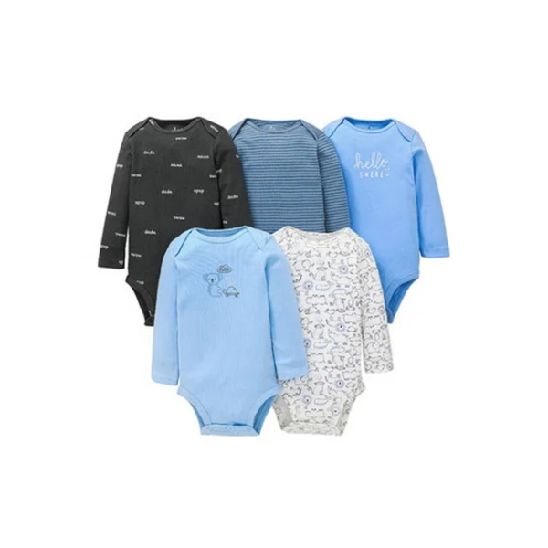 UNISEX BOYS 5 PCS Bodysuit Set - Image 4