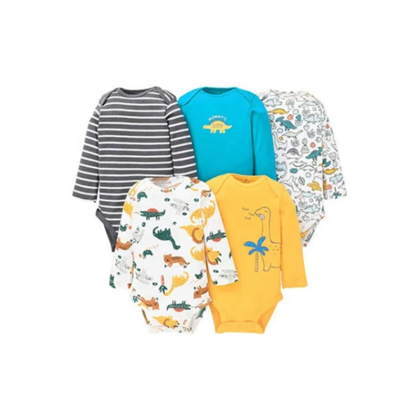 UNISEX BOYS 5 PCS Bodysuit Set - Image 3