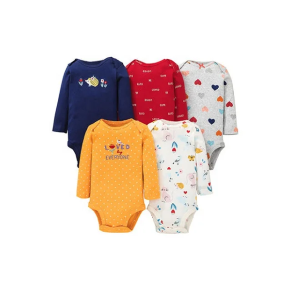 UNISEX BOYS 5 PCS Bodysuit Set - Image 5