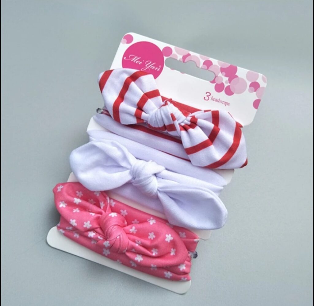GIRLS 3PCS TIE HEADBANDS H620239