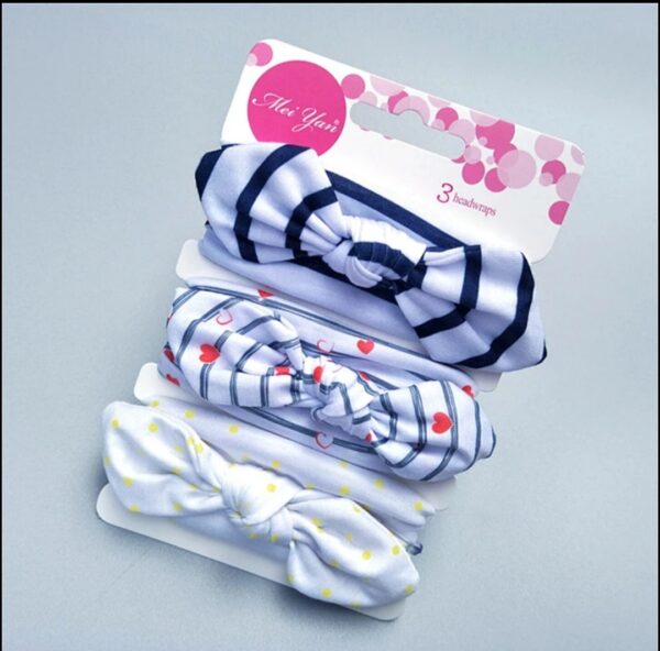 GIRLS 3PCS TIE HEADBANDS H620236