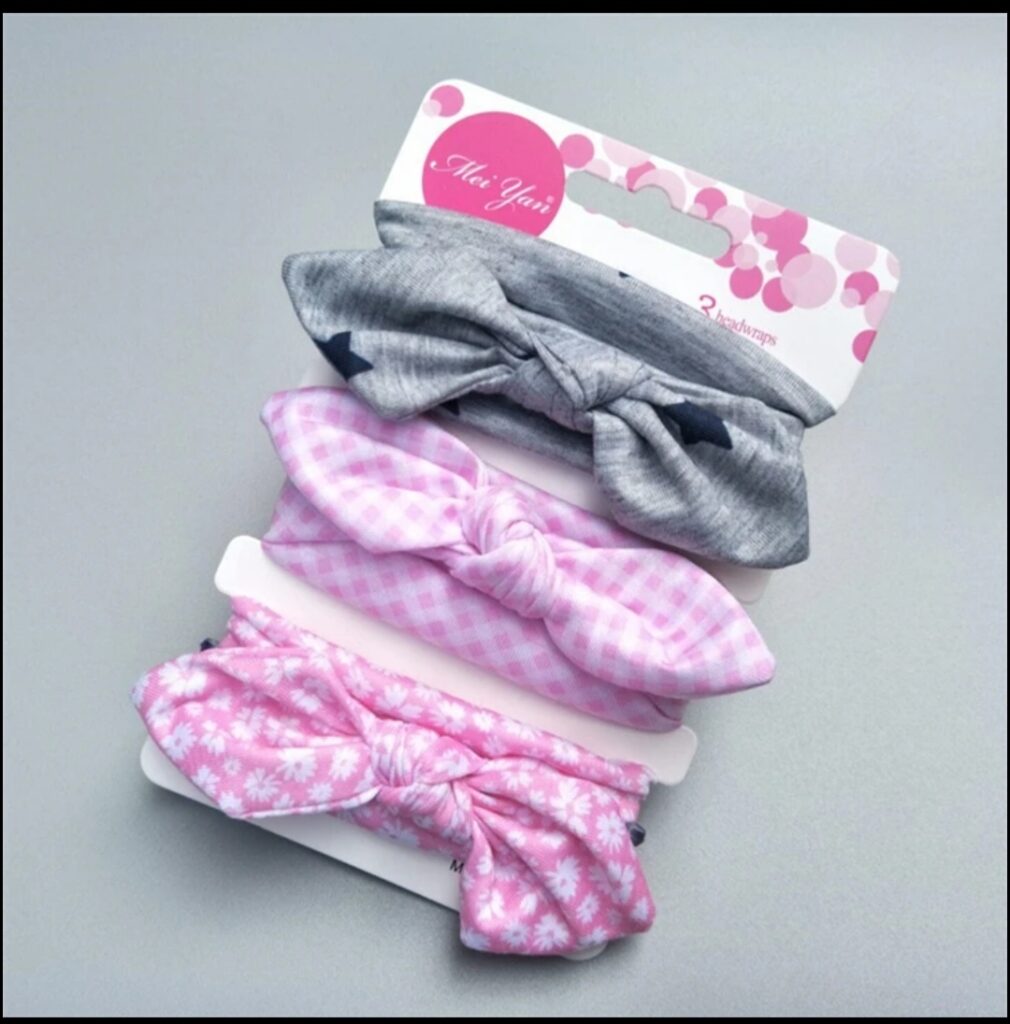 GIRLS 3PCS TIE HEADBANDS H6202312