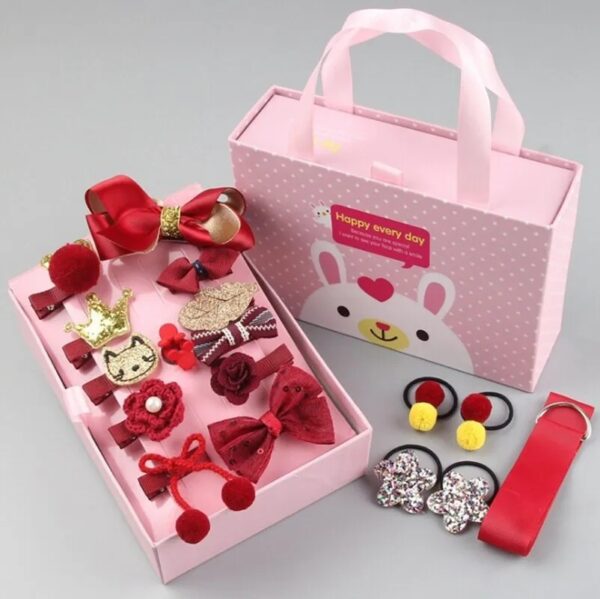 GIRLS CLIPS AND TIE HEADBAND SET H6202339