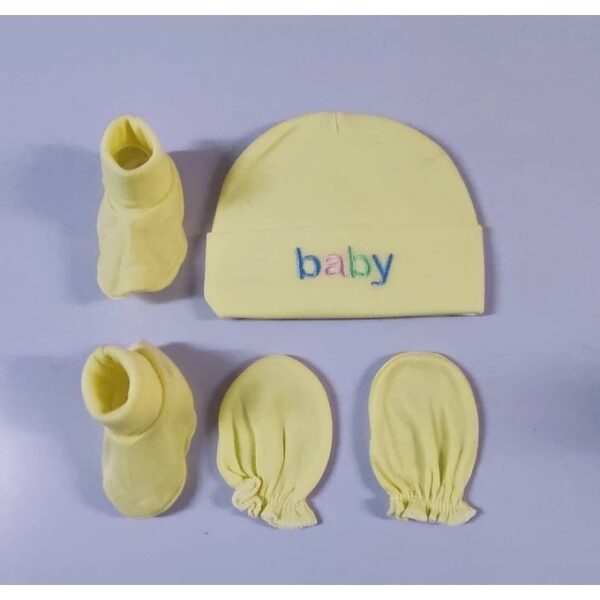 3PCS INFANT HAT+MITTEN+SOCK SET - Image 2