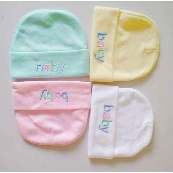 UNISEX NEWBORN COTTON BABY HAT - Image 2