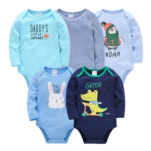 UNISEX BOYS 5 PCS Bodysuit Set