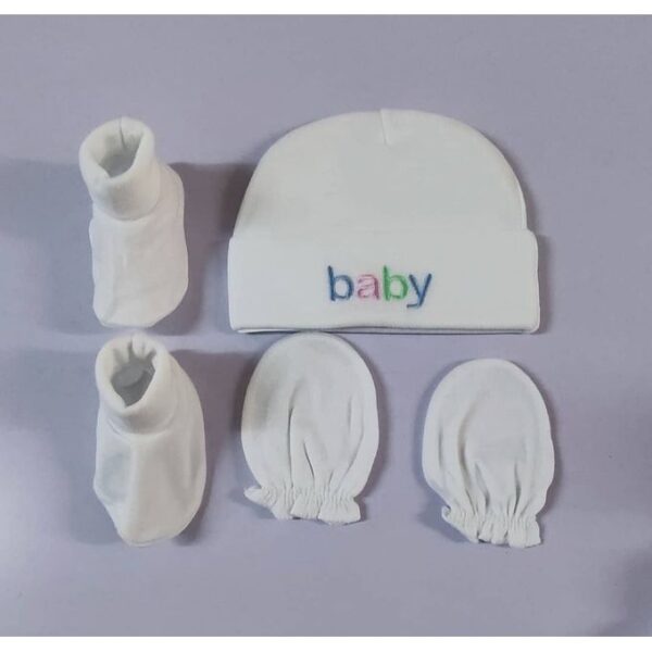 3PCS INFANT HAT+MITTEN+SOCK SET - Image 3