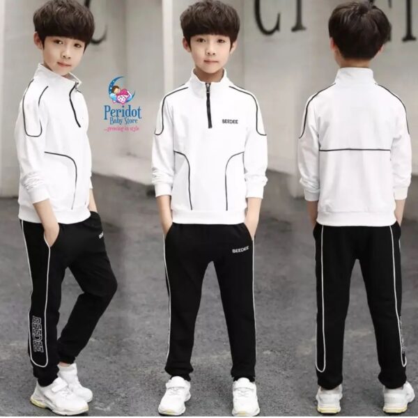 BOYS 2PC WHITE BLACK SET B202229