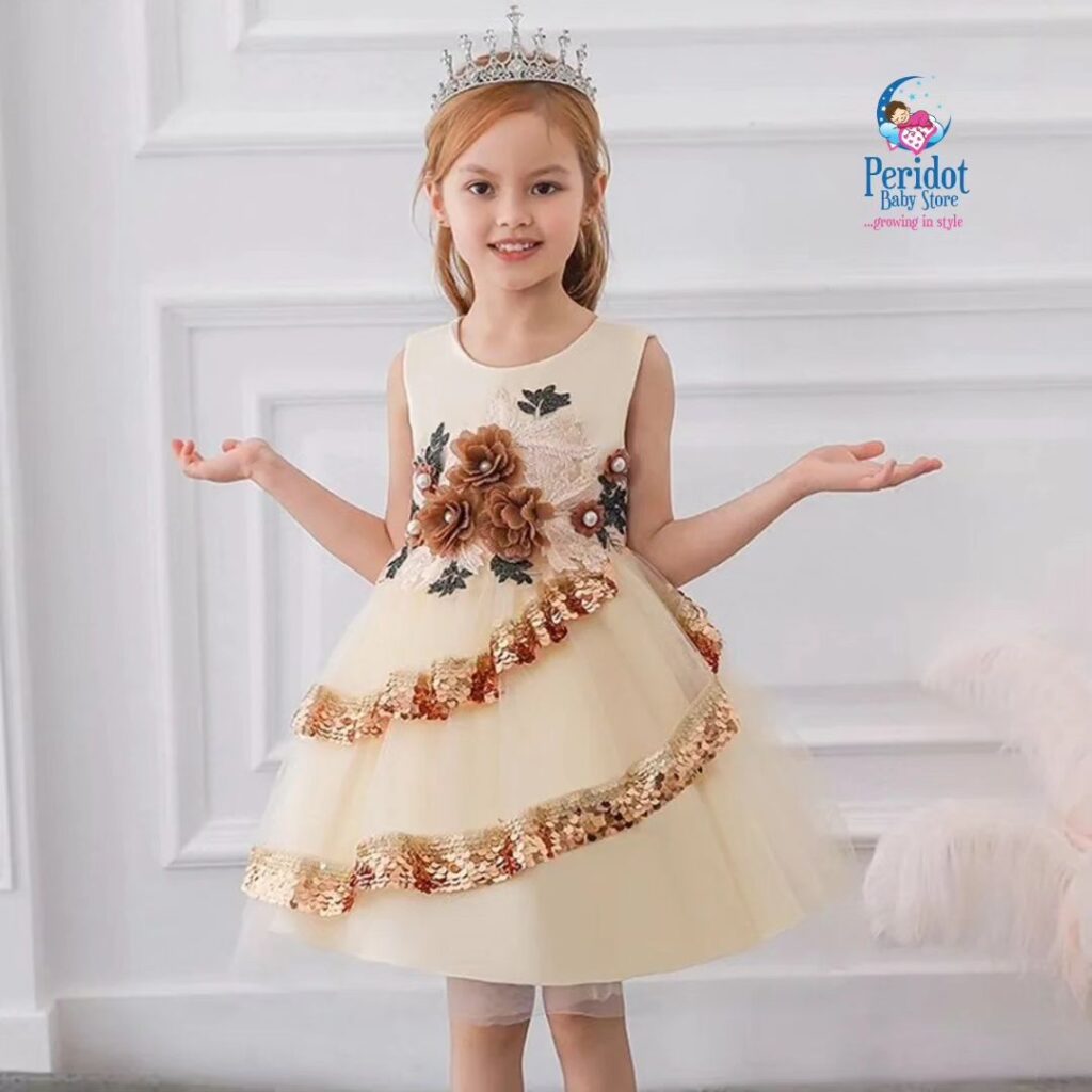 GIRLS CHAMPAGNE DRESS 2023534