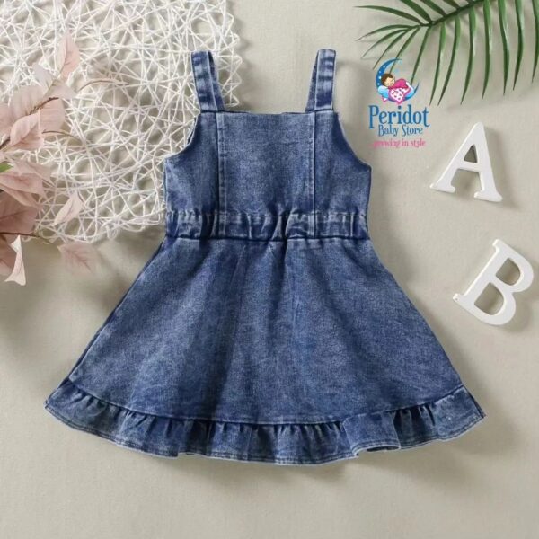 GIRLS SLEEVELESS DENIM DRESS G202244 - Image 3