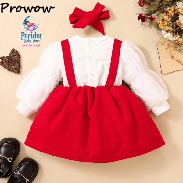GIRLS 2PCS TOP+ RED SUSP SKIRT 2023521 - Image 2
