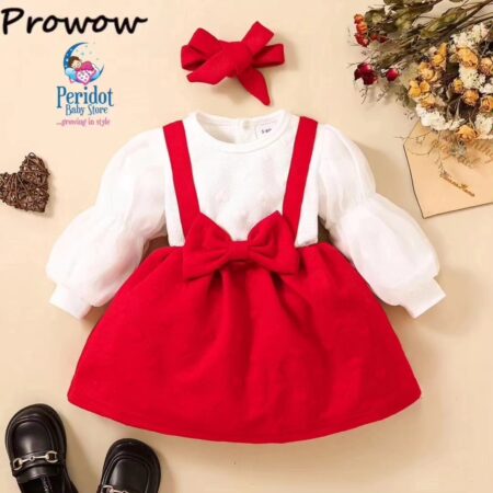 GIRLS 2PCS TOP+ RED SUSP SKIRT 2023521