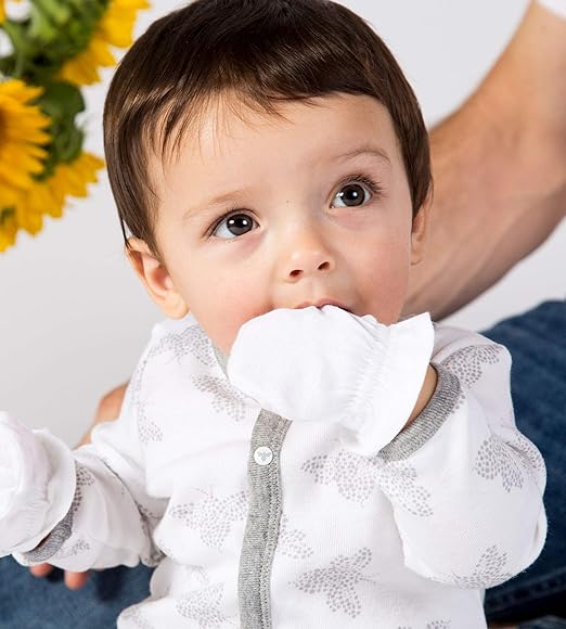 SOLID COLOUR NEWBORN MITTENS