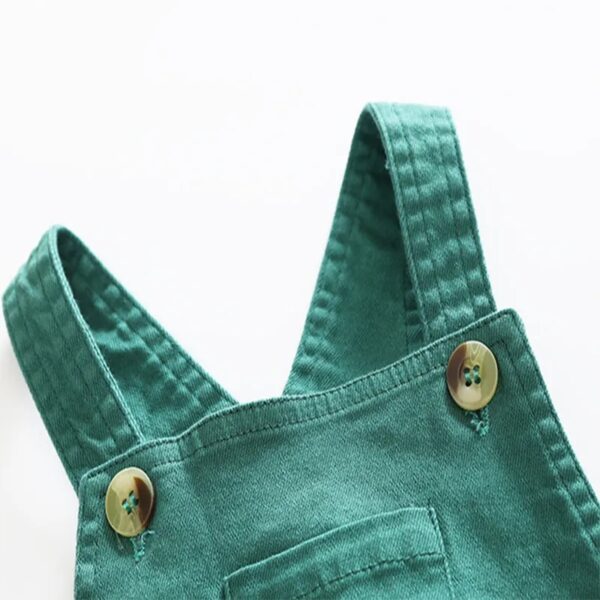 BOYS INFANT SET SHIRT DUNGAREE PREWALKER GREEN OCT034 - Image 4