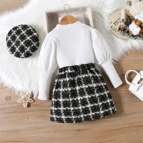 GIRLS 3PCS TOP+ SKIRT + HAT SET OCT035 - Image 2
