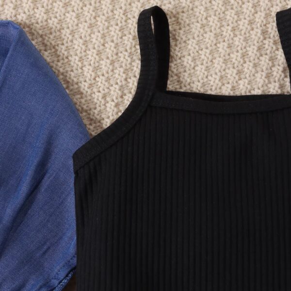 GIRLS 2PCS ROMPER+SHIRT OCT007 - Image 3