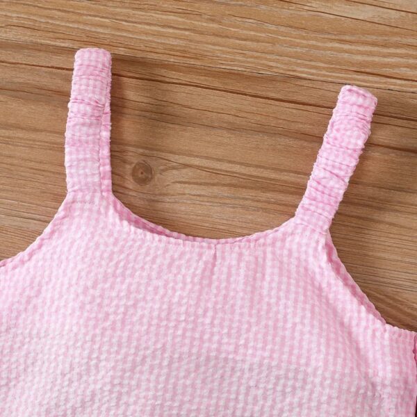 GIRLS 2PCS SHORT SET PINK BLUE OCT005 - Image 2
