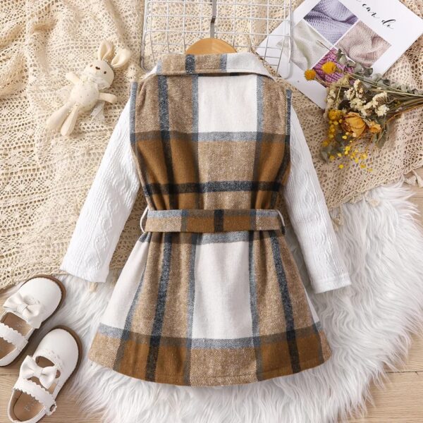 GIRLS 2PCS PLAID DRESS + TOP SET OCT010 - Image 3
