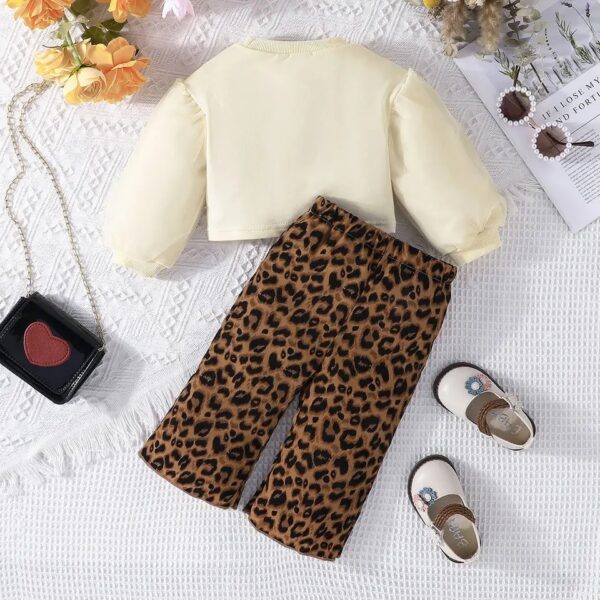 GIRLS 2PCS TOP+ANIMAL PRINT PANT OCT008 - Image 2