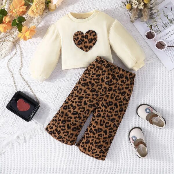 GIRLS 2PCS TOP+ANIMAL PRINT PANT OCT008