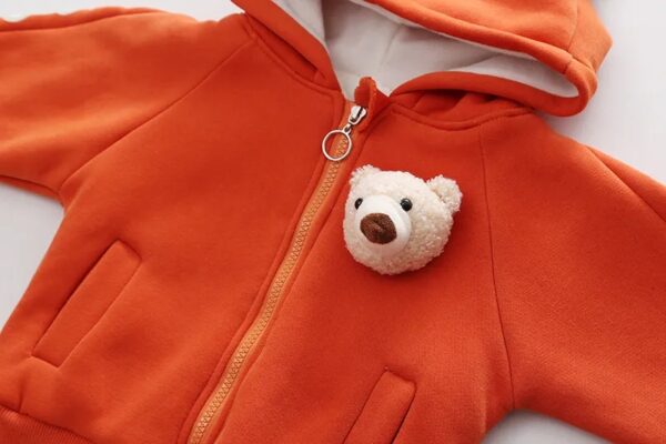 UNISEX WARM 2PCS SWEATER+PANTS SET ORANGE OCT015 - Image 3
