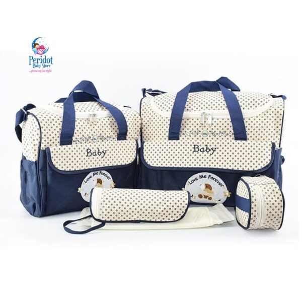 5IN1 BABY NAVY BLUE DIAPER BAG