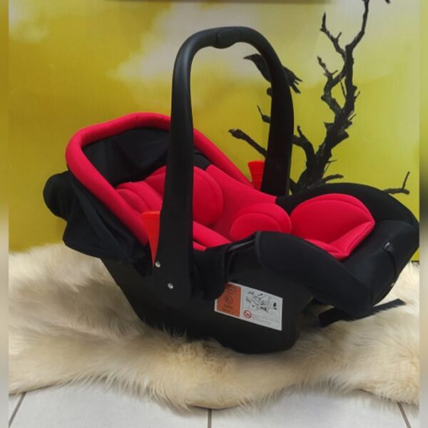 BABY CARRYCOT WITH PADDING-RED BLACK